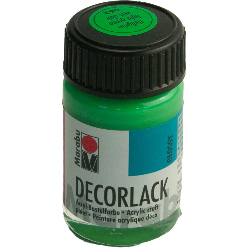 Thumbnail - Marabu, Künstlerfarbe + Bastelfarbe, Acryllack "Decorlack", hellgr?n, 15 ml, im Glas (Hellgrün, 15 ml)