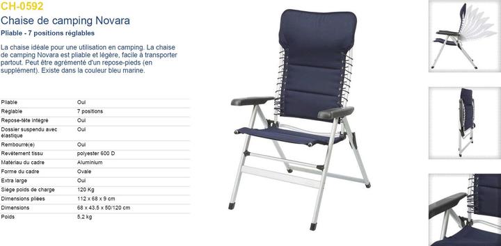 Image du produit Campart Chaise de camping