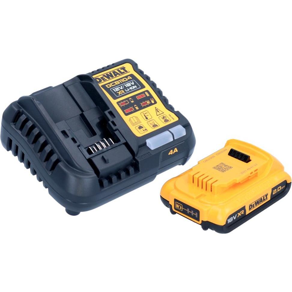 Thumbnail - DeWalt, Werkzeugakku + Ladegerät, DCB 1104 D1 Akku Starter Set 12 V / 18 V 1x Akku 2,0 Ah + DCB 1104 Ladegerät (18 V)