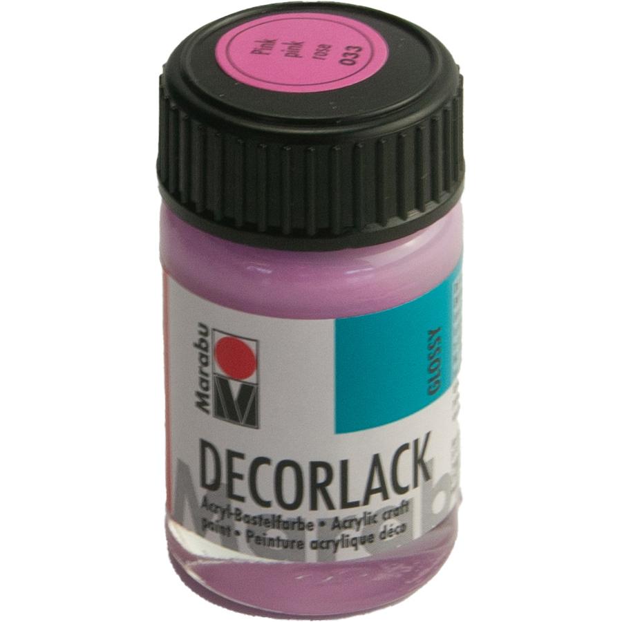 Thumbnail - Marabu, Künstlerfarbe + Bastelfarbe, Acryllack "Decorlack", pink, 15 ml, im Glas (Pink, 15 ml)