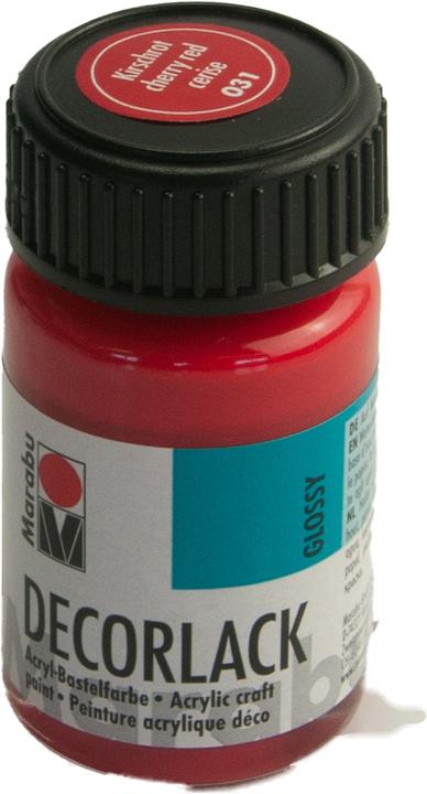 Image du produit Marabu Laque acrylique "Decorlack", rouge cerise, 15 ml, en pot (Cerise (fruit), 15 ml)