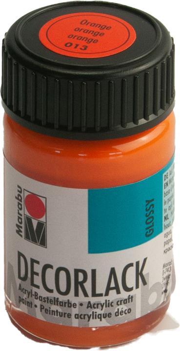 Image du produit Marabu Laque acrylique "Decorlack", orange, 15 ml, en pot (Orange, 15 ml)