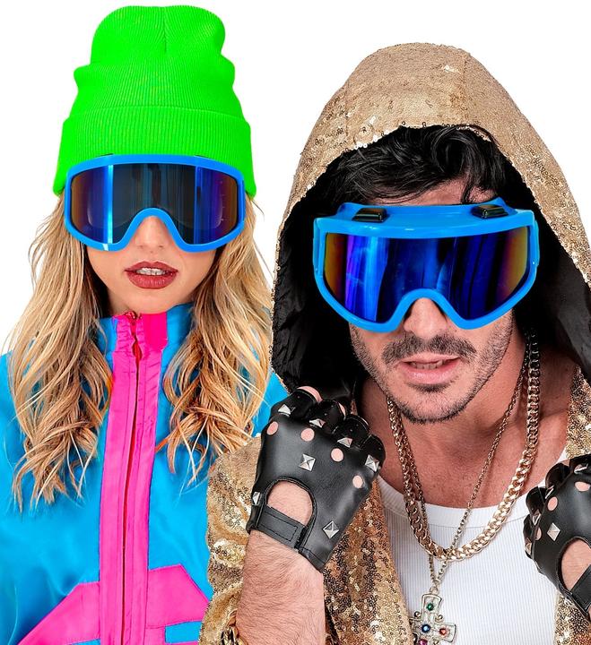 Produktbild Widmann Neon Blaue 80er Jahre Skibrille