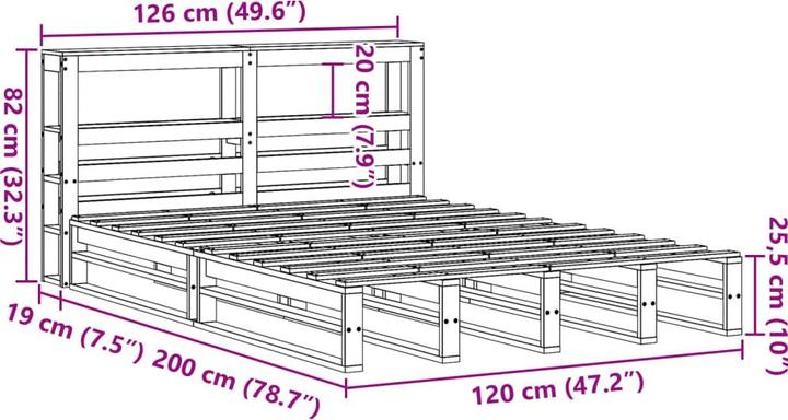 Image du produit vidaXL Bettrahmen (120 x 200 cm)