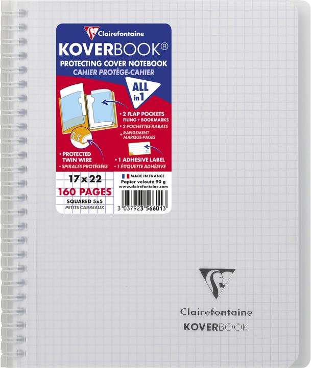 Produktbild Clairefontaine Koverbook (A5, Kariert, Weicher Einband)