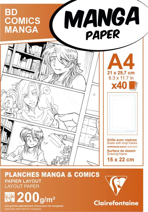 Produktbild Clairefontaine Zeichenblock Manga Paper Manga und Comic (A4)