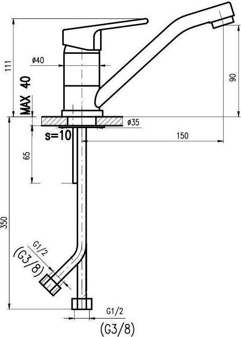 Produktbild Domoletti BASIN FAUCET COLORADO DCO115.5