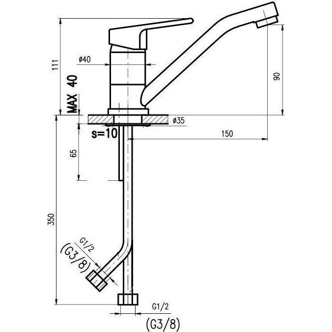 Thumbnail - Domoletti, Badarmatur, BASIN FAUCET COLORADO DCO115.5