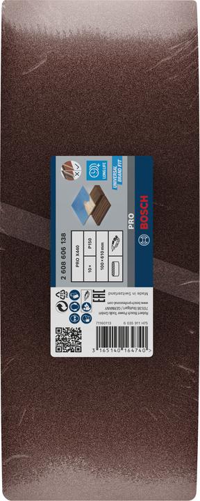 Produktbild Bosch Professional Zubehör PRO X440 Schleifband, 100 x 610 mm, G150 (150)