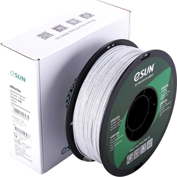 Immagine prodotto eSUN EMARBLE 1.75mm NATURALE 1kg (PLA, 1.75 mm, 1000 g, Trasparente)