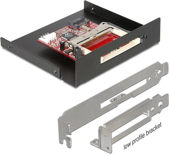 Produktbild Delock SATA Card Reader 3.5" zu Compact Flash Typ I / II und IBM Micro Drive (SATA)