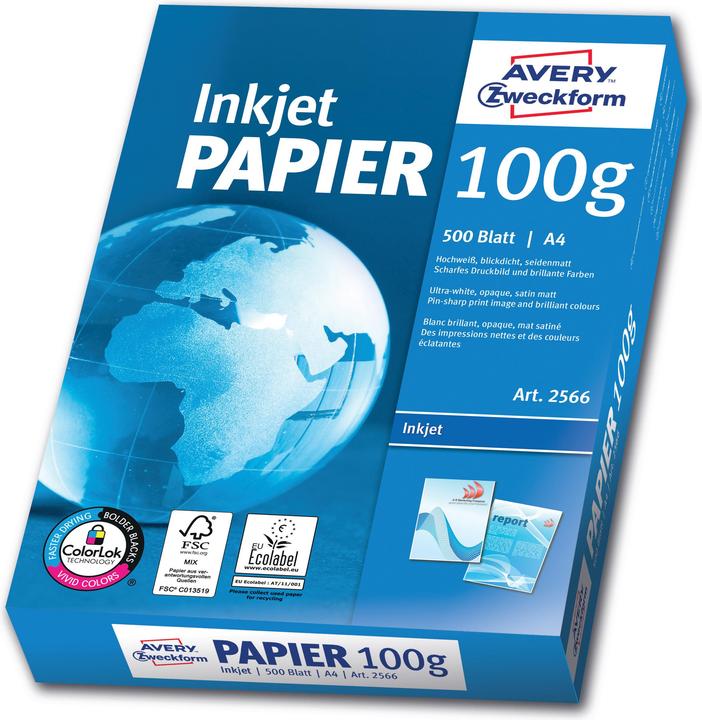 Avery Papier jet d'encre (100 g/m², 500 x, A4)