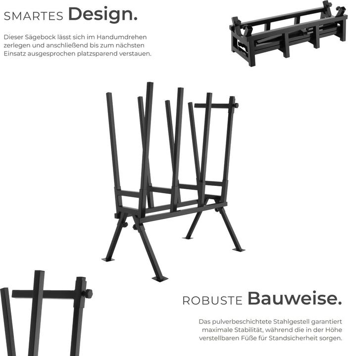 Actual product image tectake Wood sawhorse (53 cm, 76 cm)