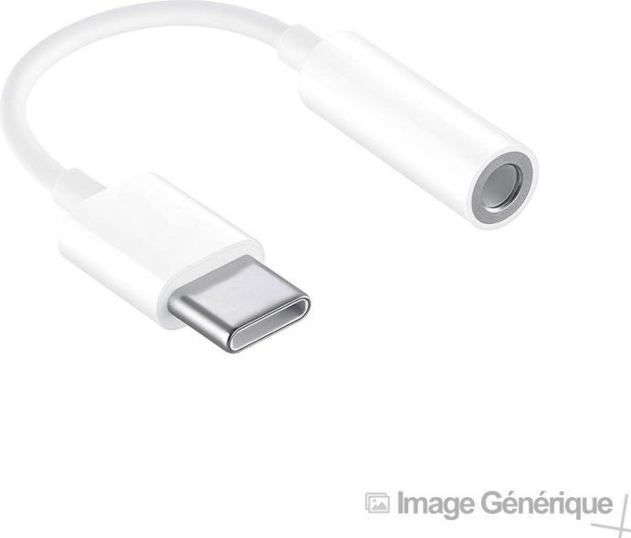 Actual product image Générique USB Type-C (9mm Long Tip) to 3.5mm Jack Adapter - White