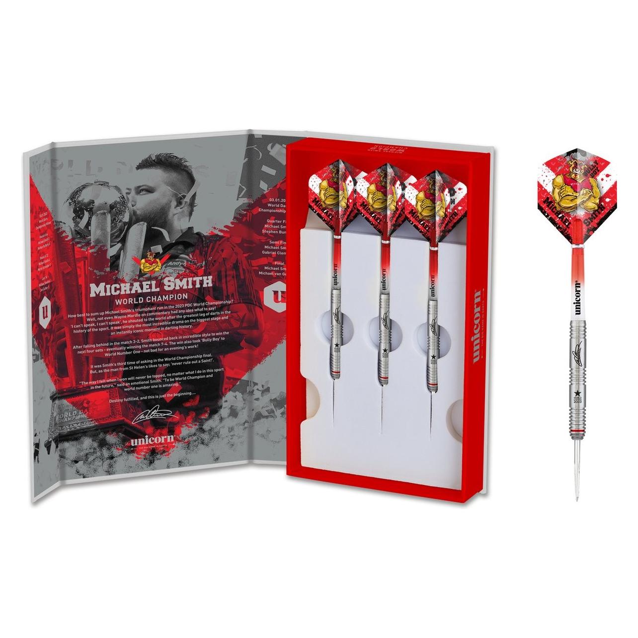 Unicorn Wereldkampioen Michael Smith Stalen Dartpijl Presentatiedoos 1 Set (21 g)