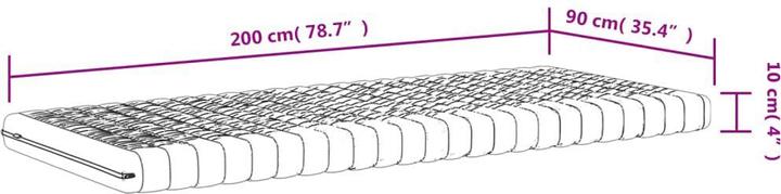 Actual product image vidaXL Schaumstoffmatratze (Foam core, 90 x 200 cm)