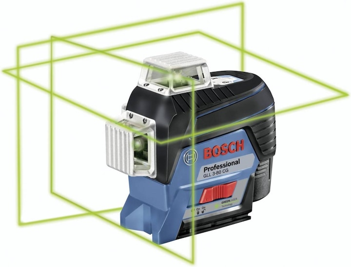 Linea laser, L-BOXX 136, Staffa universale BM 1 Professional, Piastra di puntamento laser, Caricabatterie rapido GAL 12V 2.0Ah, Batteria GBA 12V 2.0Ah