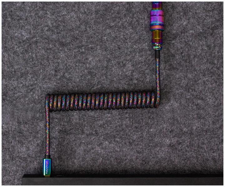 Produktbild Keychron Key RB Premium Coiled Cable Black Angled Cab-7 (1.08 m, USB 3.2 Gen 1)