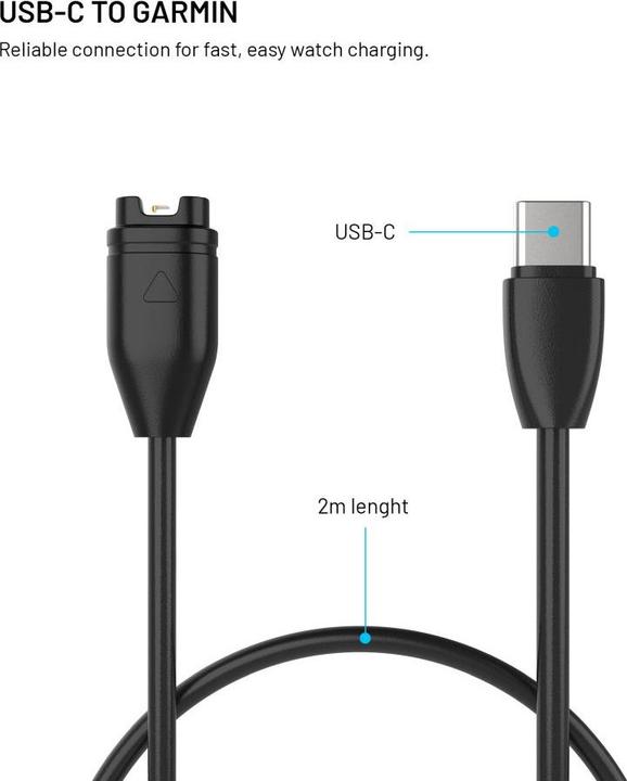 Immagine prodotto Fixed 2m USB-C Ladekabel für Garmin Smartwatch