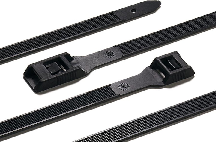 HellermannTyton Kabelbinder PA66 350x9mm schwarz (Kunststoffkabelbinder, 350 mm, 100 Stk.)