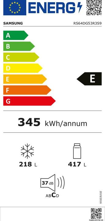 Energy Label Samsung RS5000 (635 l)