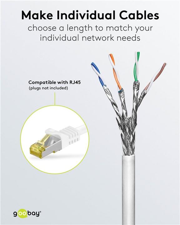 Actual product image Goobay Network cable (S/FTP, CAT6, 100 m)