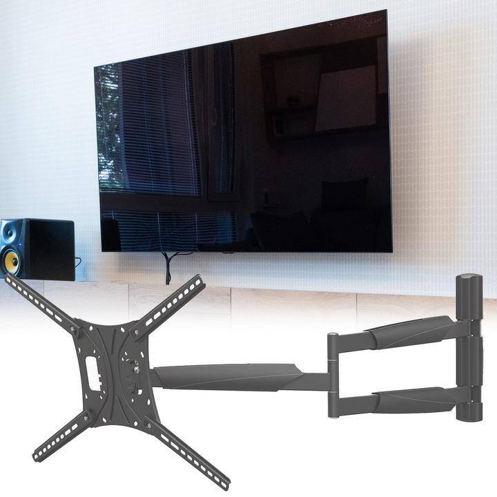 Produktbild Nedis Vollbewegliche-TV-Wandhalterung | 13 - 86 " | maximal unterstützes Bildschirmgewicht: 60 kg | (Wand, 86", 60 kg)