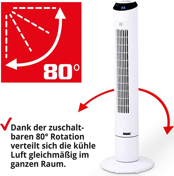 Immagine prodotto Hecht Ventilatore a torre (50 dB)