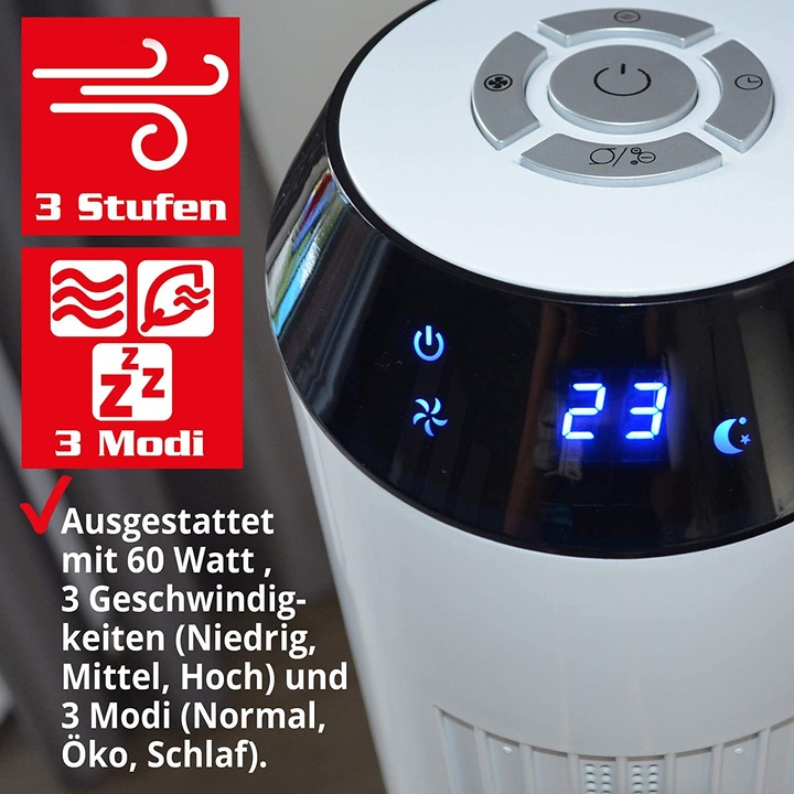Immagine prodotto Hecht Ventilatore a torre (50 dB)