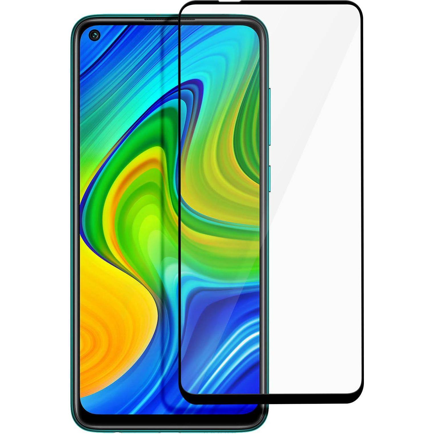 Avizar Panzerglas, Glas Schutzfolie, Schutzglas (1 Stück, Xiaomi Redmi Note 9), Smartphone Schutzfolie, Schwarz