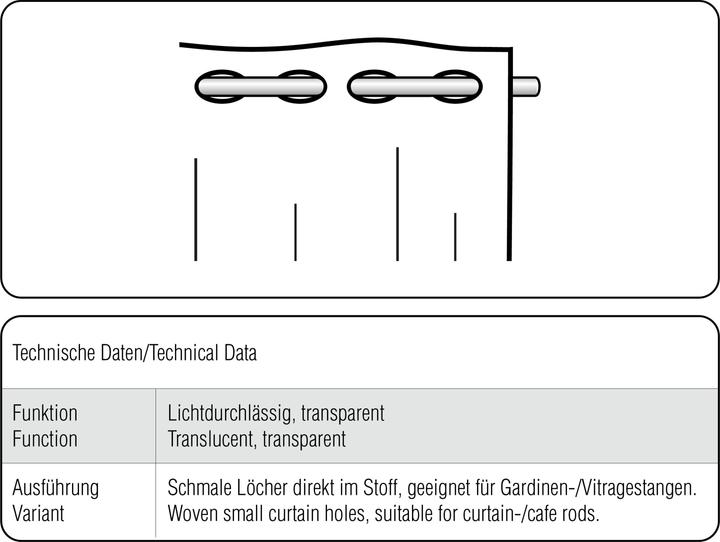 Produktbild Sehlbach Bistrogardine Voile Stickerei Pusteblume (48 x 140 cm)