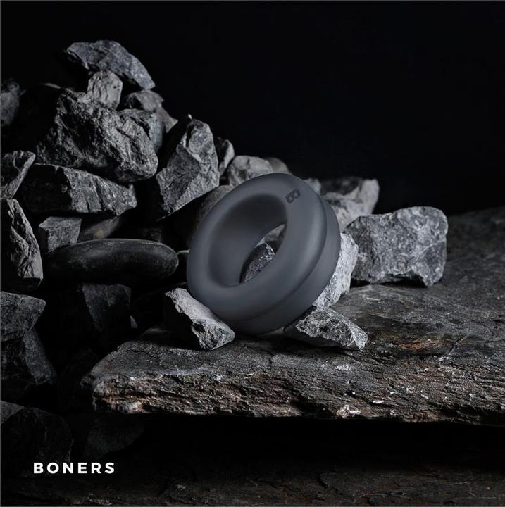 Actual product image Boners Ribbed Cock Ring (2 cm)