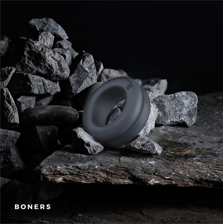 Actual product image Boners Ribbed Cock Ring (2 cm)