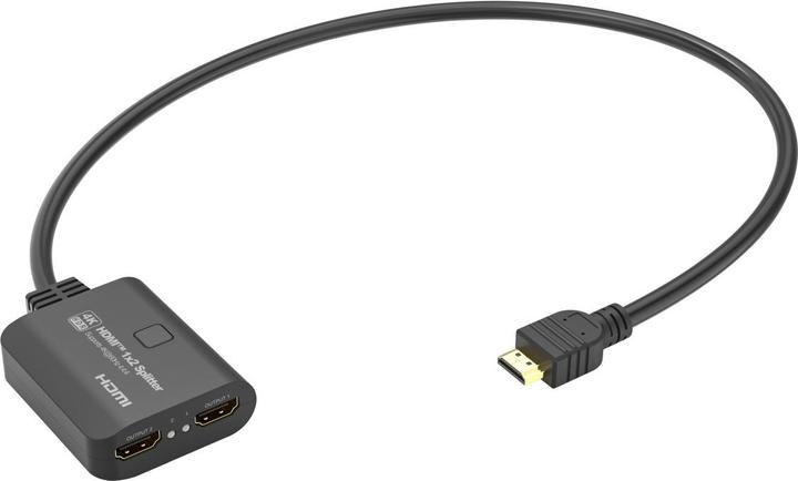 Actual product image PremiumCord HDMI 2.0 Mini Splitter 1-2 Pigtail 4Kx2K@ HDCP2.2 Downscaler