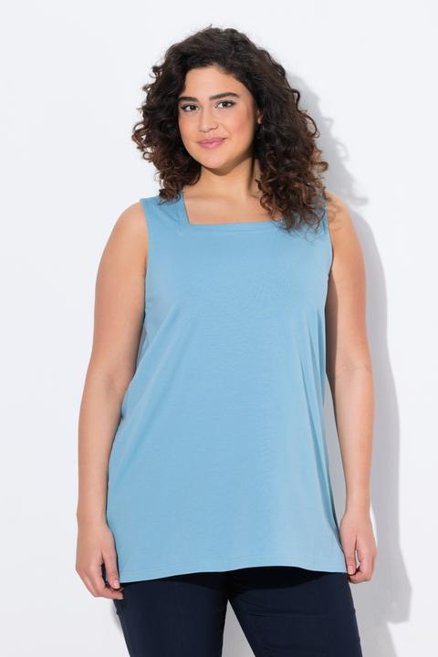 Image du produit Ulla Popken Top long Classic à décolleté carré, sans manches (46, 48)