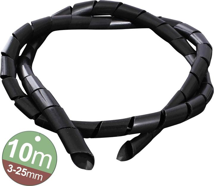 Quadrios 2111C144 Spiralschlauch 3 bis 25 mm Schwarz 1 Set