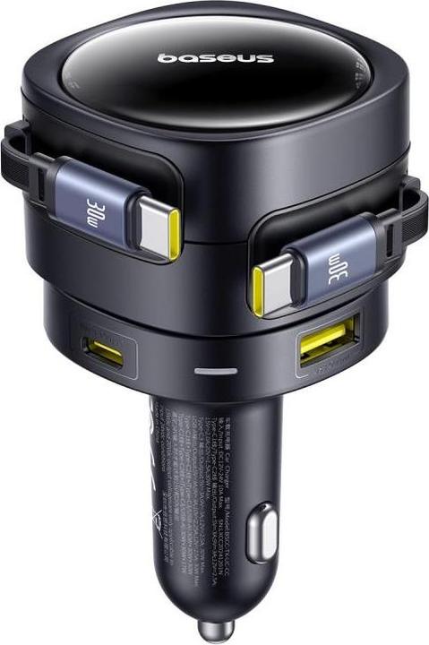 Image du produit Baseus Enjoyment Max Car Charger C+C Cables & U+C Ports 90W Cosmic Black