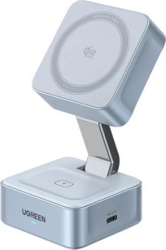 Actual product image Ugreen MagFlow 2-in-1 Magnetic Wireless Charger (35 W)