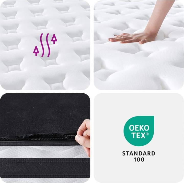 Actual product image vidaXL Taschenfederkern-Matratze (140 x 200 cm)