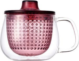 KINTO UNITEA Unimug - Mug with Tea Strainer 350 ml Wine Red (0.35 l)