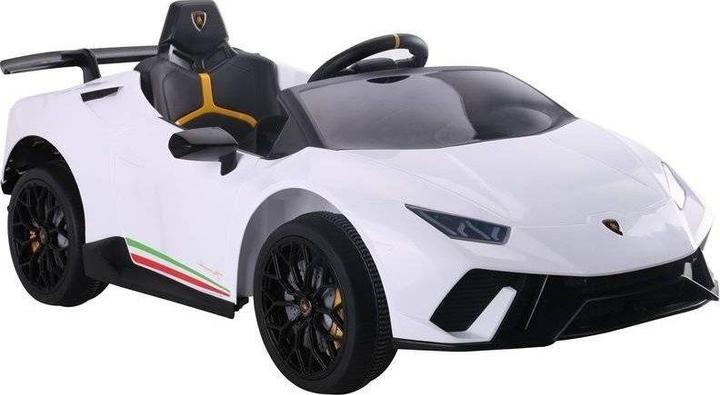 Productafbeelding Lean Toys Elektrische auto voor kinderen Lamborghini Huracan, wit (12 V)