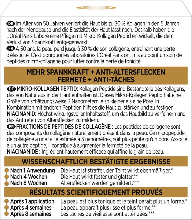 Nährwerte und Zutaten L'Oréal Paris Alter Perfekt (50 ml)