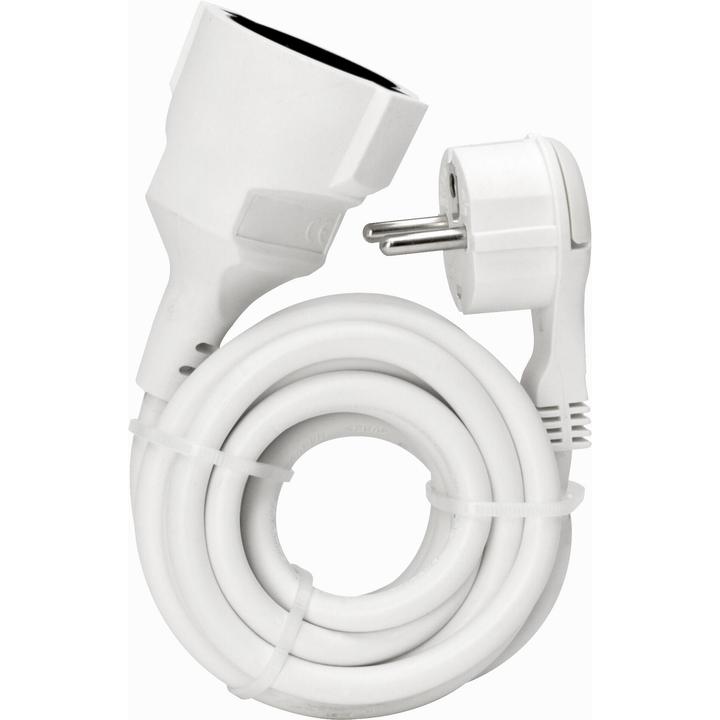 Image du produit Kopp Extension lead flat schuko plug white 5m (5 m, CEE 7/3)