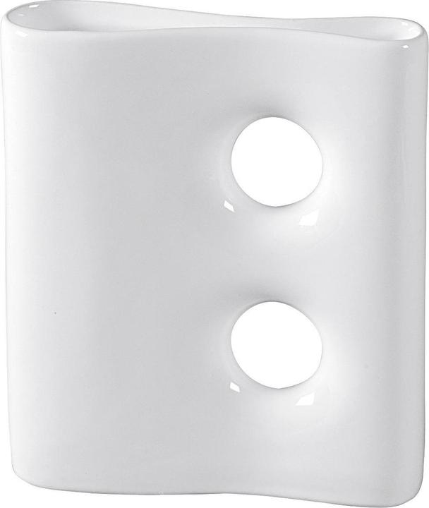 Actual product image Ideepo Vase with 2 circles ceramic 19x22cm white (1 x, 19 x 22 cm, 2.71 l)