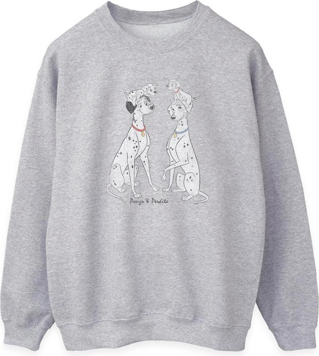 Image du produit 101 Dalmatians Femmes/Ladies Pongo And Perdita Heather Sweatshirt (XL)