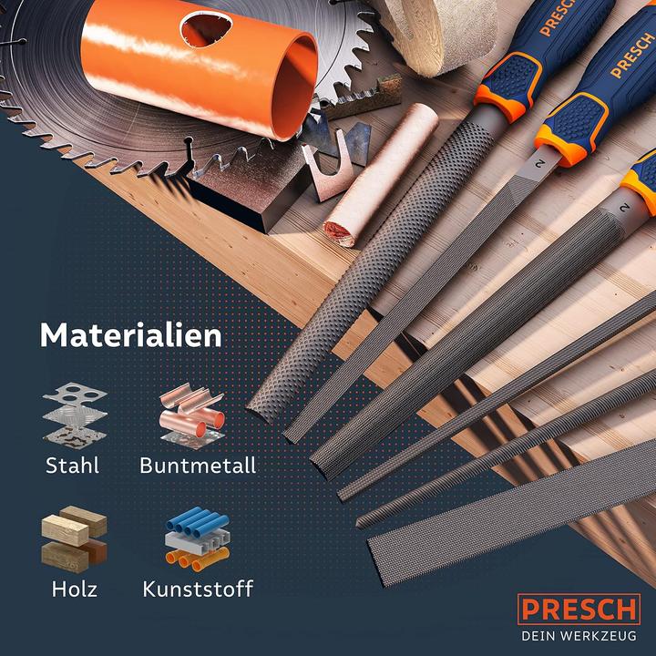 Actual product image Presch 6-teiliges Feilenset mit Hiebnummer 2 (Cut 2)