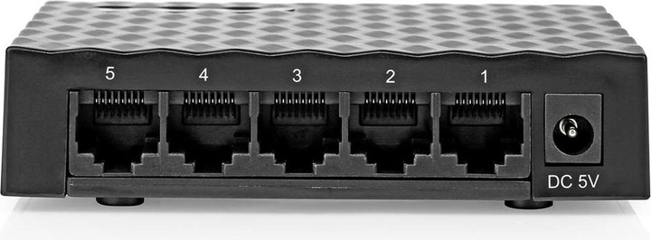 Produktbild Nedis Netzwerkschalter | Wired Geschwindigkeit: Gigabit | Anzahl Ethernet-Ports: 5 (5 Ports)