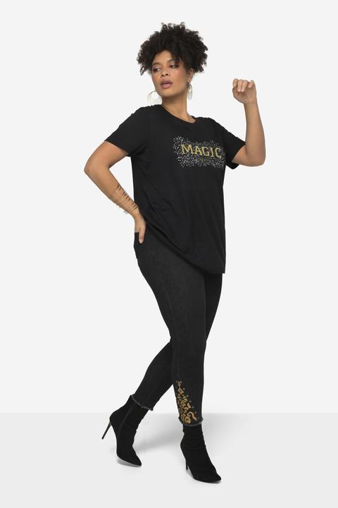 Produktbild Miamoda Jeans, Slim Fit, Leo-Einsatz am Saum, 5-Pocket (46)