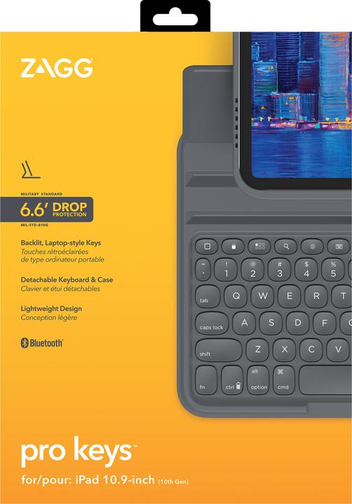 Actual product image Zagg Pro Keys (CH, iPad 2022 (10th Gen), iPad 2025 (11th gen))
