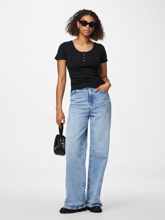 Immagine prodotto Pieces Top a coste con maniche corte (M)